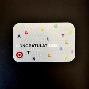 Target Congratulations PLASTIC NEW COLLECTIBLE GIFT CARD ($0) #1899 - Picture 1 of 1