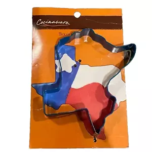 Cocinaware Texas Lone Star State Blue Metal Cookie Cutter Baking NEW - Picture 1 of 7
