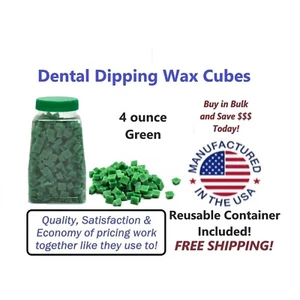 4 ounce - Green - Dental Dipping Wax Cubes + Free Shipping! - Picture 1 of 3