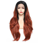 Black Women Ombre Brown Blonde Synthetic Soft Long Natural Wavy Daily CosplayWig