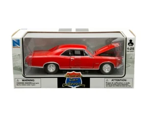 NEW RAY 1966 PONTIAC GTO 1/25 DIECAST MODEL CAR RED 71853 A - Picture 1 of 1