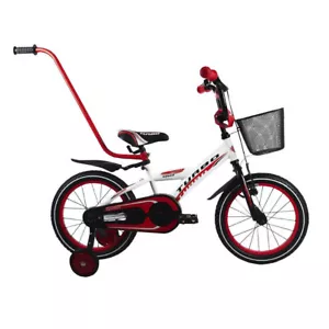BMX 16 Zoll Kinderfahrrad Kinder Rad Spielrad Fahrrad Bike WEISS/ROT - Bild 1 von 7