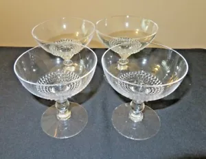 4 Duncan Miller Teardrop Sundae Dessert Low Sherbet Stems 3 3/4" Free Shipping - Picture 1 of 6