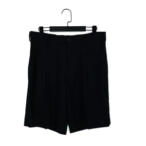 AllSaints Spitafields Black Pleated Front Wool Suit Bermuda Shorts - Size 10 - Picture 1 of 13