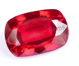 39.00 Ct Natural Blood Red Ruby Mozambique FL Cushion Certified Loose Gemstone - Picture 1 of 6
