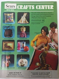 Vintage Sears Catalog 1973 1974 Crafts Center  - Picture 1 of 12
