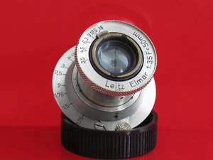 Leica 50mm f:3.5 Elmar en acabado níquel, SIN número de serie, VENDEDOR DE EE. UU. "LQK" - Imagen 1 de 4