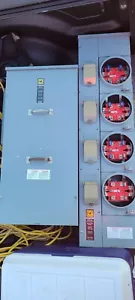 Square D EZMR114125 Meter Center 4 125A Socket, 800A, EZM1400TBU Terminal Box - Picture 1 of 5
