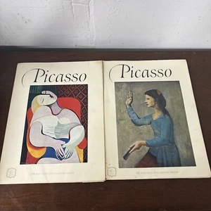 Picasso Abrams Art Book Beautiful Full Color Prints 1954 Lot Of 2 - Picture 1 of 11