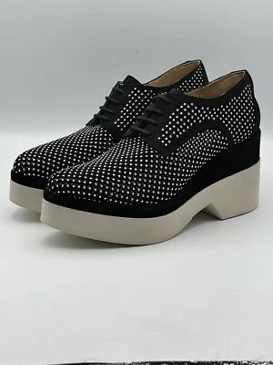 Zapatos derby de plataforma adornados para mujer Kana KV791, negros, talla 4 del Reino Unido, UE 37 Foto 1 de 4