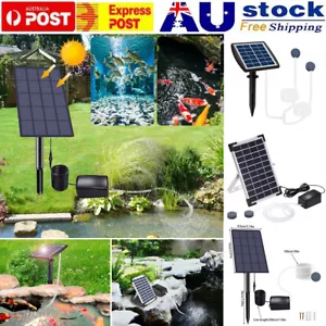 Auto Day/Night Solar Powered Oxygenator Air Pump Aerator Garden Fish Pond Pool - Picture 1 of 54