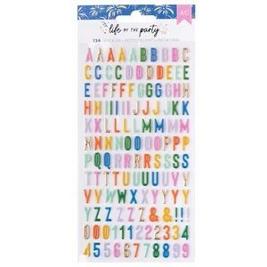 American Crafts Life Of The Party Puffy Aufkleber 136/Pkg - Goldfolie Alph - 3er Pack - Bild 1 von 1