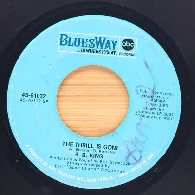 B.B. KING - ОСТРЫЕ ОЩУЩЕНИЯ УШЛИ / ВЫ ЗЛОЙ - SOUL FUNK 45 - Изображение 1 из 2