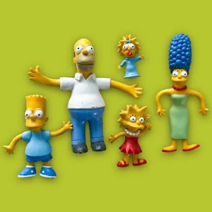 The Simpsons Action Figure Lot of 5 Homer Simpson Bart Marge Maggie Lisa Vintage - Picture 1 of 4