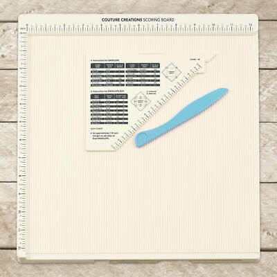 Couture Creations - Scoring Board 12x12 Inc Bone Folder And Guide CO726342 • 26.59€