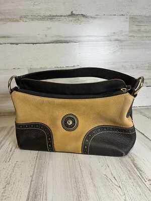 Vtg Dooney & Bourke Leather Two Tone Women's Shoulder Bag Purse-Brown (J7407543) - Image 1 of 4