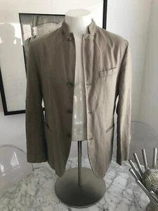 John Varvatos Beige Linen Blend Jacket Blazer Sports Coat EU 50 USA 40 ITALY - Picture 1 of 17