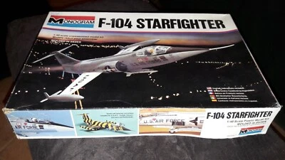 Lockheed F-104 Starfighter kit 1/48 Monogram 5409. Unstarted, complete, vintage - Immagine 1 di 4