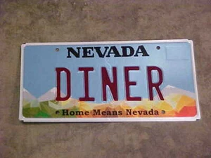 Obsolete Expired Vanity DINER Nevada license plate NV Food Restaurant Dining 2 - Picture 1 of 1