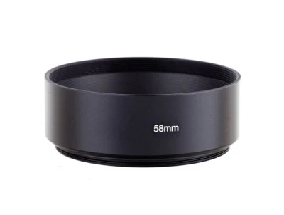 Ø58mm Screw-In Standard Metal Lens Hood 20mm Deep to fit 58mm Thread - UK STOCK - Image 1 of 4