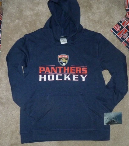 NEW NHL Florida Panthers Hoodie Hooded Sweatshirt Youth Boys M Medium 10 12 NWT Cover