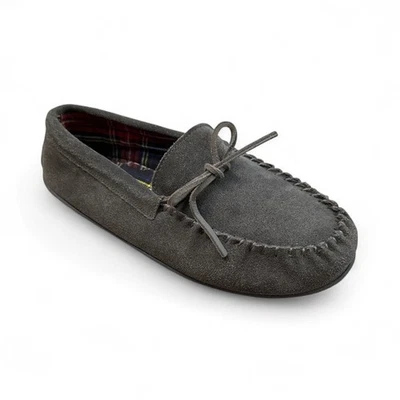 Zapatillas mocasín Clarks de cuero gris para hombre talla 10 Foto 1 de 4