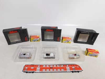 Schuco Piccolo 1:90 3X Porsche 01272 01672 356 708 550 Spyder TOP+Box #EI120-0,5 - Immagine 1 di 4