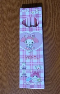 Pluma de tinta negra con punta de aguja Sanrio 4 piezas Kawaii My Melody Hello Kitty rosa y blanco - Imagen 1 de 5