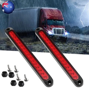 2X Tail Lights Brake Indicator Slim Strip RV Truck Trailer Light UTE STOP 15 LED - Picture 1 of 19