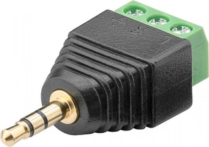 Adaptateur bornier 3 broches - prise jack 3,5 mm 3 broches stéréo vissable - Photo 1/1