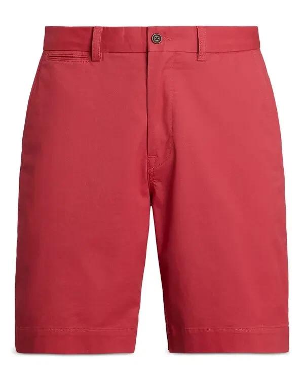 Men faded red Polo shorts Ralph Lauren classic stretch fit inseam 9" Size 32