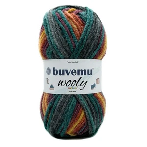 Wooly Multicolor Soft Fluffy Bulky Weight #5 Wool Blended Fast Knitting Croch... - Picture 1 of 5