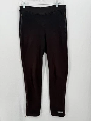 Pantalones de vellón REI para mujer medianos Polartec negros al aire libre cálidos bolsillos con cremallera salón Foto 1 de 4