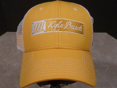 NASCAR Kyle Busch #18 M&M Amarillo Ajustable Damas Sombrero Joe Gibbs Racing Foto 1 de 4