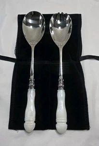 Southern Living At Home Camden Collection Salad Server Fork Spork Spoon Pearl - Picture 1 of 13