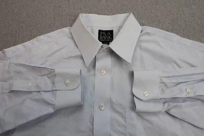 Jos A 银行衬衫 17 - 34 张 100% 棉长袖旅行者系列 — 第 1/4 张图片