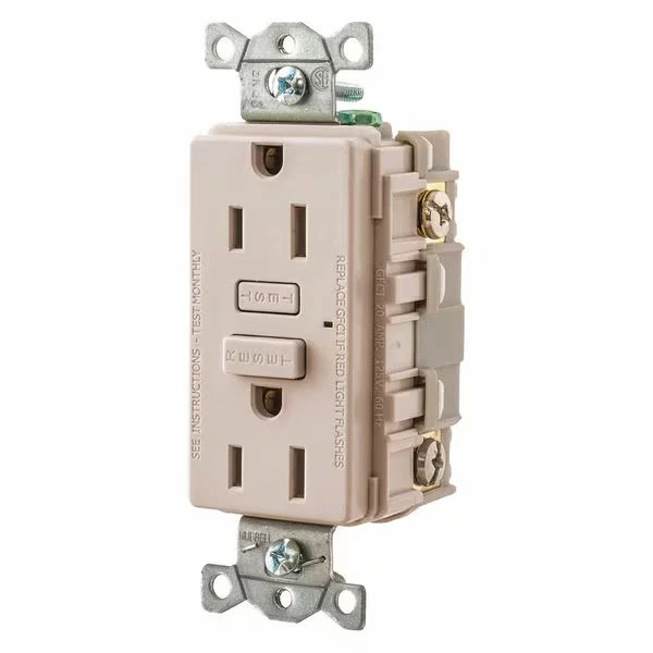 Receptáculo Bryant GFCI, autoevaluación, 2 postes GF15LA Bryant GF15LA 0883778379000 Foto 1 de 1