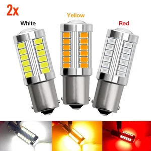 2x 1156 BA15S 382 12V LED Reverse Brake Light Bulbs P21W White Canbus - Picture 1 of 11