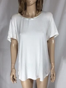 Blusa Top Para Mujer Nueva con Etiquetas Alfani Talla Grande Borde Satinado Alto-Bajo Suave Crema - Imagen 1 de 6