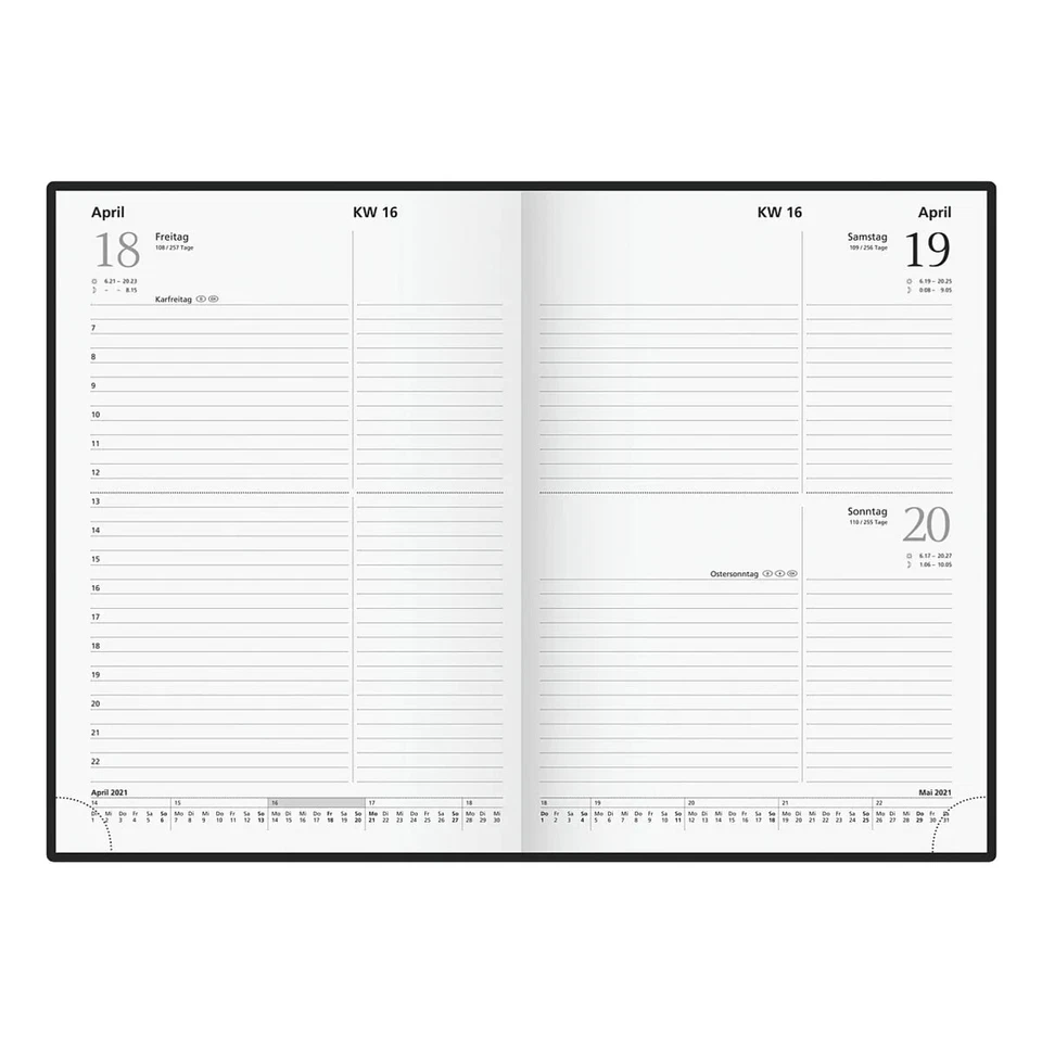 Glocken 2026 Buchkalender 14 5x20 6cm Miradur Tageskale 5079562906 schwarz 1S/1T