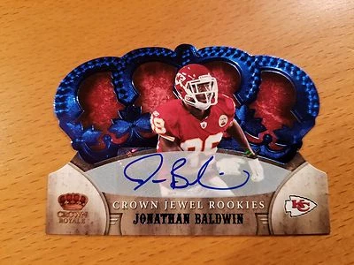 2011 Crown Royale Jewel Rookies Auto Sapphire Jonathan Baldwin #'d 16/25 Chiefs - Image 1 of 2