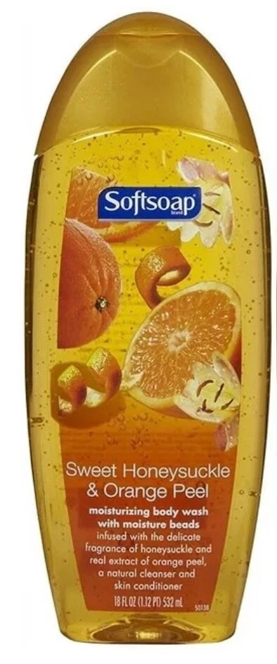 Softsoap Moisturizing Body Wash, Sweet Honeysuckle & Orange Peel, 18 Fl. Oz. - Image 1 of 1