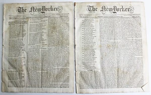 2 1839 THE NEW-YORKER issues Oct 3 & 12 Missing last page of both New York - Picture 1 of 6