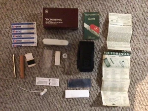 Vtg Complete Victorinox Survival Kit SOS Set Swiss Champ White Swiss Army Knife - Picture 1 of 22