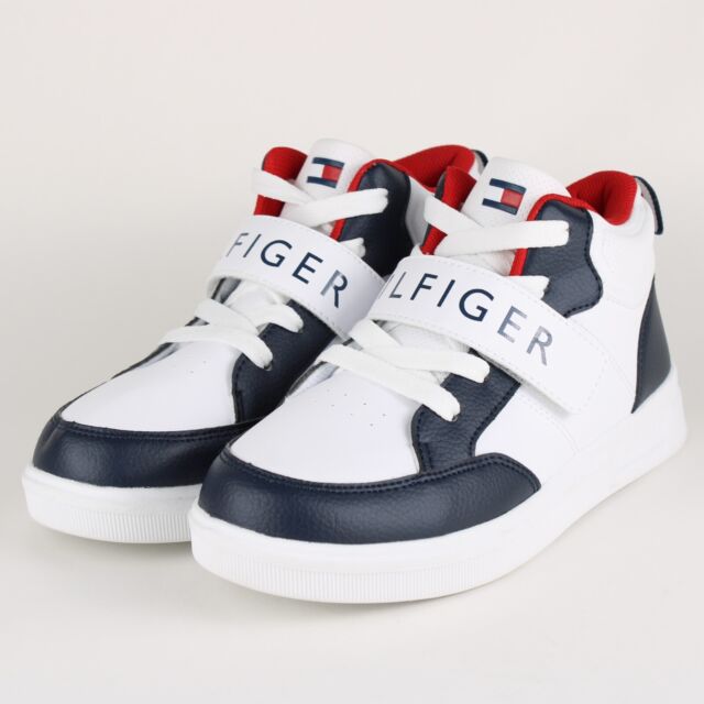 Tommy Hilfiger, Shoes, Tommy Hilfiger Toddler Red Racer Loop Hook  Sneakers Size 6