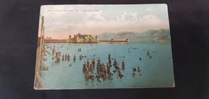 Echt Foto farbige Postkarte Datum 1908 Saltair Beach Salt Lake City Utah verschickt - Bild 1 von 4