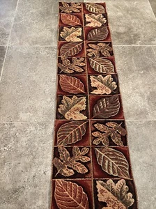 THANKSGIVING TABLE RUNNER / Woven Tapestry / Autumn Leaves / 70” Long / 12” Wide - Picture 1 of 3