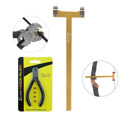 Archery Nocking Buckle Pliers String D Loop Nock Points Tool + T Bow Square - Image 1 of 4