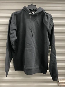 Hanes Pullover Uomo Felpa con Cappuccio Taglia MED Nero - Foto 1 di 3