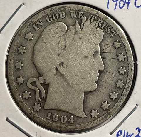 1904-O  Barber Half Dollar - FREE SHIPPING - P16-25 Cover